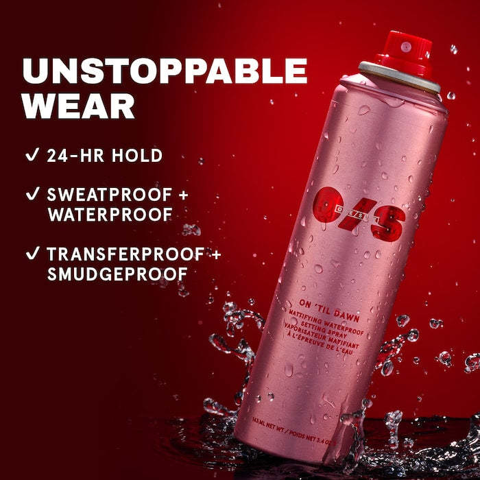 Preorder - On 'Til Dawn Mattifying Waterproof Setting Spray Big & Bitty Duo - One Size