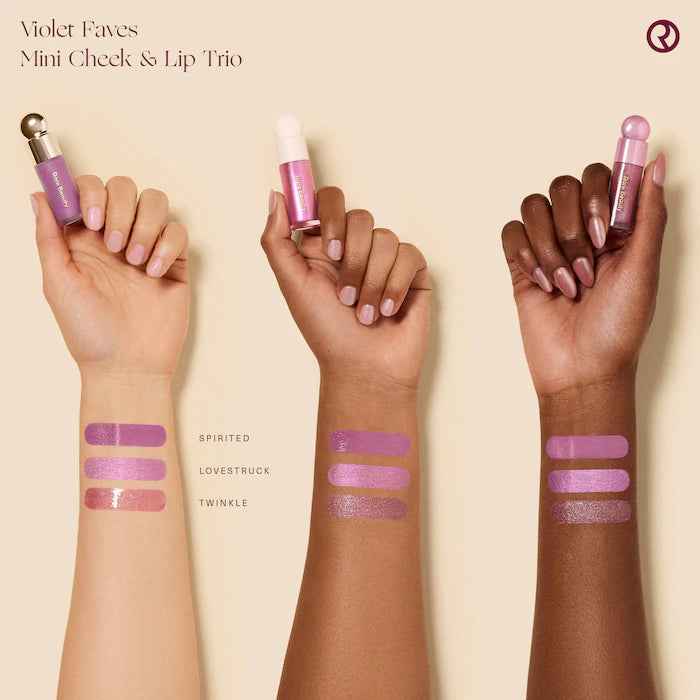Preorder - Violet Faves Mini Cheek and Lip Trio Makeup Gift Set - Rare Beauty