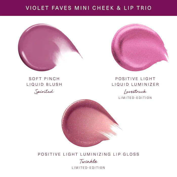 Preorder - Violet Faves Mini Cheek and Lip Trio Makeup Gift Set - Rare Beauty
