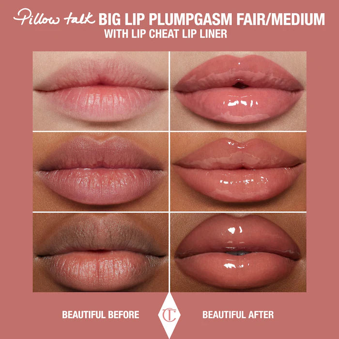 Preorder - Mini Big Lip Plumpgasm Plumping Lip Gloss Trio Makeup Gift Set - Charlotte Tilbury