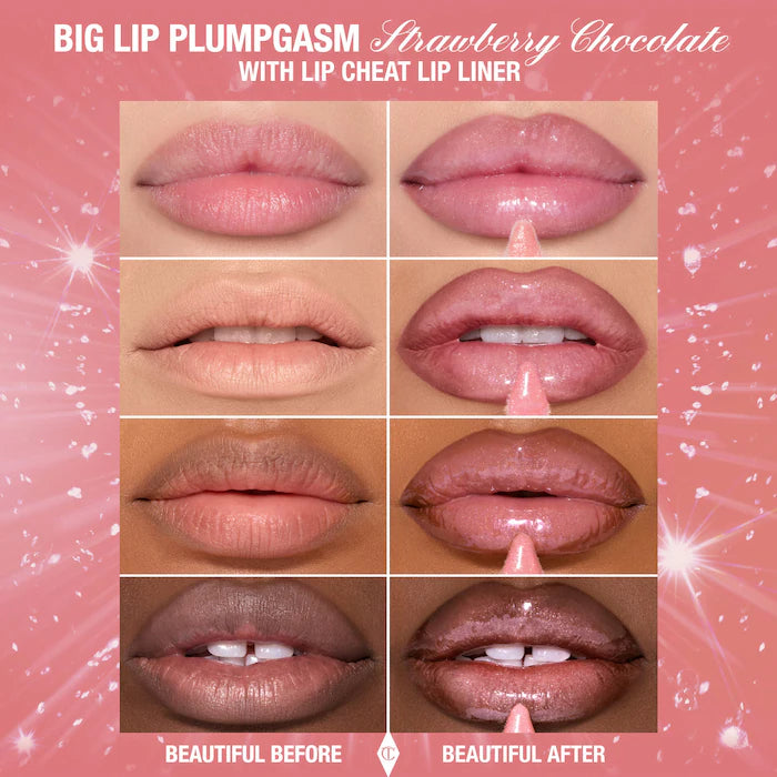 Preorder - Mini Big Lip Plumpgasm Plumping Lip Gloss Trio Makeup Gift Set - Charlotte Tilbury