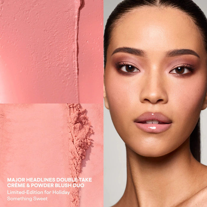 Preorder - Major Headlines Double-Take Crème & Powder Blush Duo & Lip Balm Makeup Gift Set - Patrick Ta