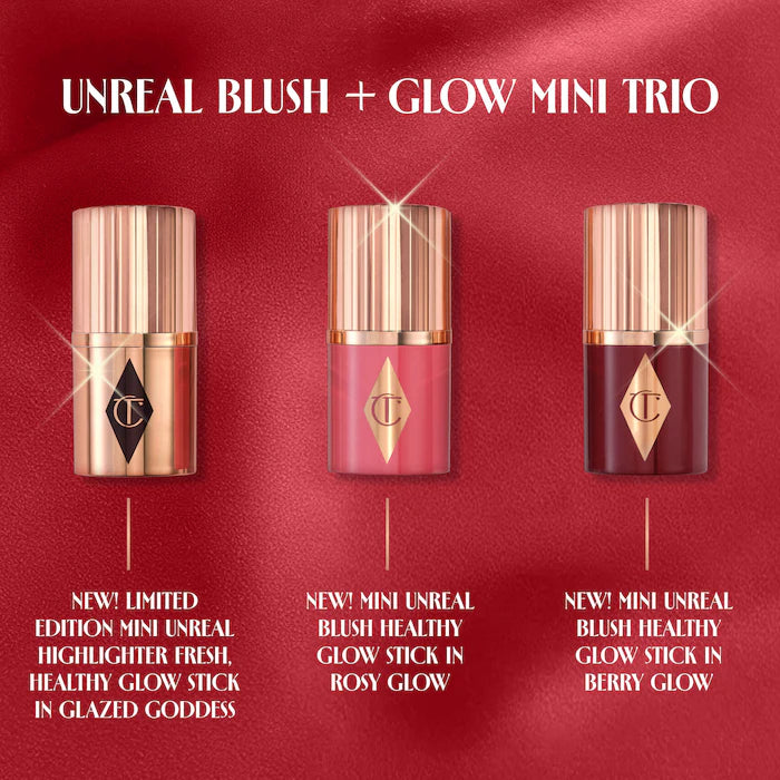 Preorder - Mini Unreal Blush + Glow Trio - Charlotte Tilbury