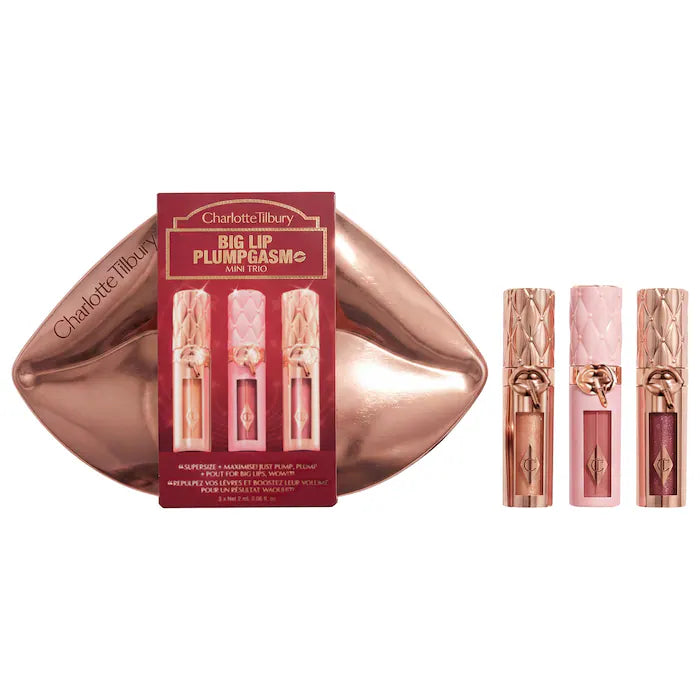 Preorder - Mini Big Lip Plumpgasm Plumping Lip Gloss Trio Makeup Gift Set - Charlotte Tilbury