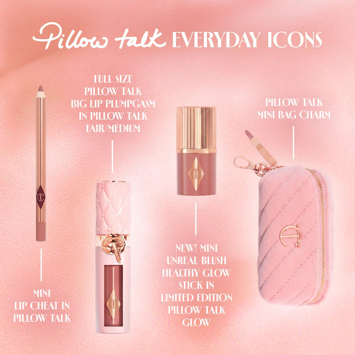 Preorder - Pillow Talk Everyday Icons Lip & Cheek Makeup Gift Set - Charlotte Tilbury