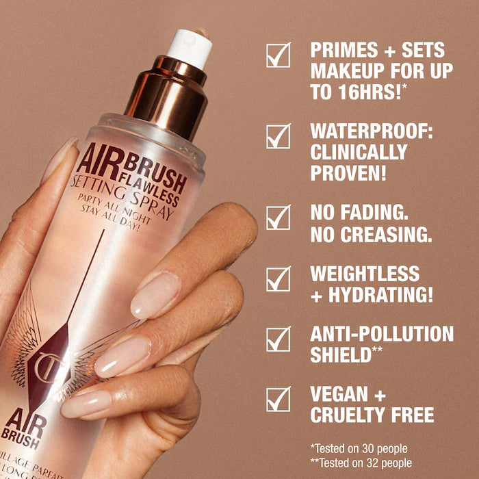 Preorder - Mini Airbrush Flawless Hydrating & Waterproof Setting Spray Duo Gift Set - Charlotte Tilbury